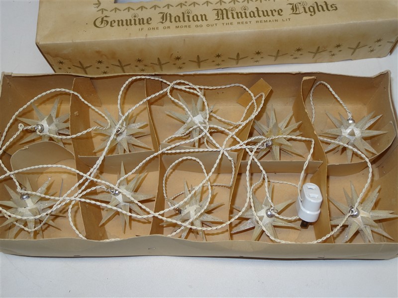 RARE 1950s Italian Art. 761/B "Moravian Star" String Of 10 Christmas